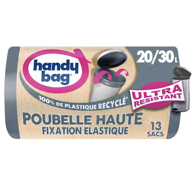 Sac poubelle haut fixation élastique HANDY BAG 20/30l x13
