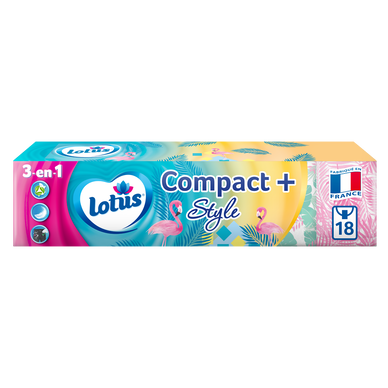 Mouchoirs étuis LOTUS compact+ style x18
