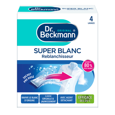Reblanchisseur super blanc DR BERCKMANN, 4 sachets