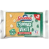 Gratte éponge en fibres recyclés vertes SPONTEX X2