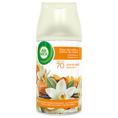 Kit Désodorisant automatique Pure Fresh Plaisir vanille delicé de caramel AIR WICK, 250ml