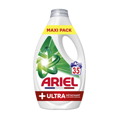 Lessive liquide ARIEL + Ultra détachant 35 lavages 1,575