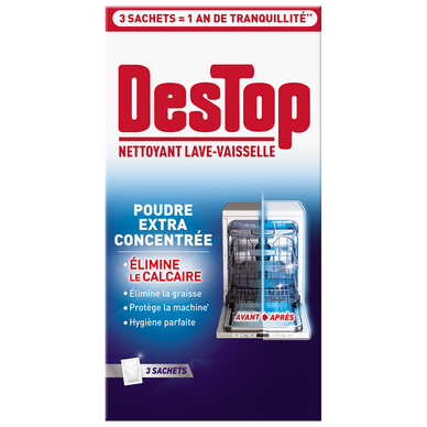 Nettoyant lave-vaisselle poudre extra concentrée DESTOP 3x50g