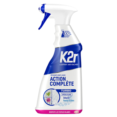 Détachant Pistolet avant lavage spécial blanc K2R - 500ml