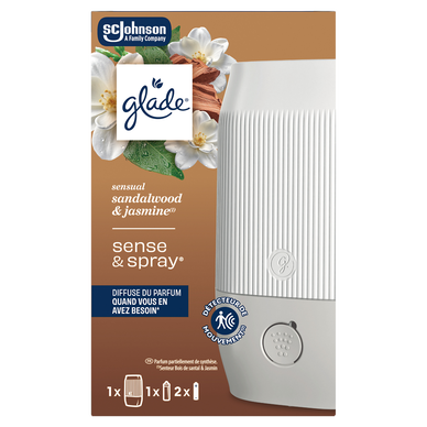 Diffuseur de parfum GLADE Sense&Spray Bois sandal et jasmin