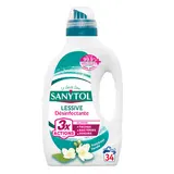 SANYTOL - Lessive liquide - Désinfectant - 3 en 1 - Fraicheur floral -34 lavages - 1.7 l