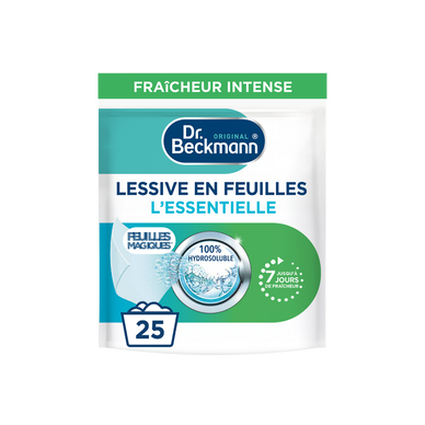 DR. BECKMANN - Lessive en feuilles - Fraicheur Intense - 25 lavages