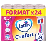 Papier toilette Confort rose LOTUS x24 rouleaux
