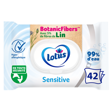 Papier toilette humide pure sensitive LOTUS x42 lingettes