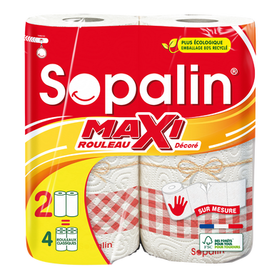 Essuie-tout décoré sur mesure SOPALIN, x2