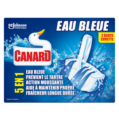 Canard WC bloc cuvette solide colorant eau bleue 5 en 1