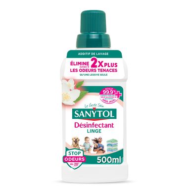 Désinfectant linge stop odeurs Fleurs Blanches SANYTOL 500mL