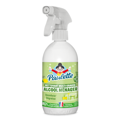 Alcool ménager multi-surface parfum citron PAULETTE - Spray 500ml