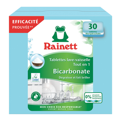 Tablette pour lave vaisselle ecolabel tout en un RAINETT, x30