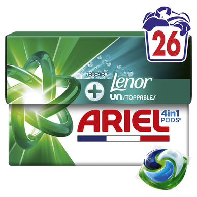 Lessive ARIEL All-in-1 Pods détergent Unstoppable aérien 26 doses