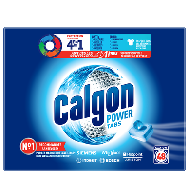 Pastilles anti calcaire 2 en 1 CALGON, 48 tabs, 624g