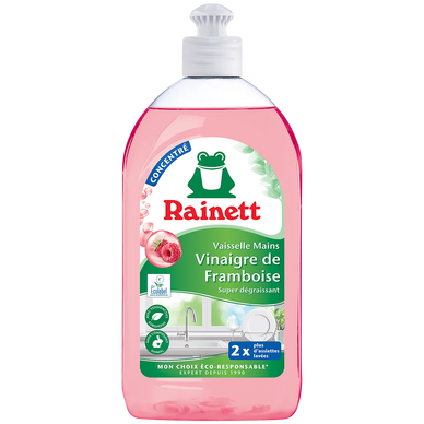 Liquide vaisselle RAINETT ecolabel concentré vinaigre de framboise 500ml