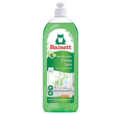 Liquide vaisselle écologique parfum citron vert RAINETT, 750ml
