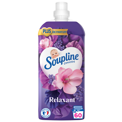 Adoucissant concentré SOUPLINE 3D Fraîcheur parfumée magnolia - 1,28L