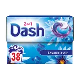 Lessive pods détergent 2in1 DASH envolée d'air 38 doses