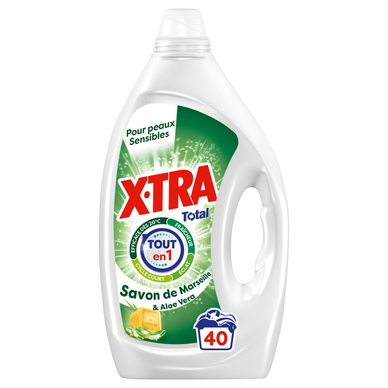 Lessive X-TRA Marseille 40 lavages 1,8L