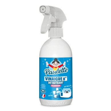Vinaigre ménager anticalcaire parfum framboise PAULETTE - Spray 500ml