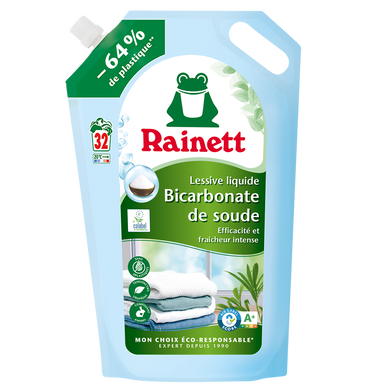 RAINETT - Lessive liquide - Fraicheur intense - 32 lavages - 1.6 l