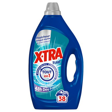 Lessive XTra Total Déo Fraîcheur+ Givré 38 lavages 1,71L