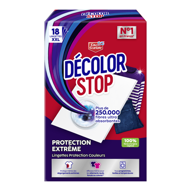 Lingette anti-décoloration DECOLOR STOP Extrême EAU ECARLATE x18 Lingettes