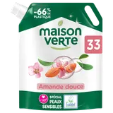 MAISON VERTE - Lessive liquide - Pour bébé,Hypoallergénique - Amande douce - 33 lavages - 1.485 l