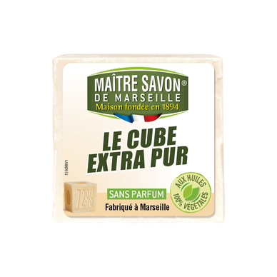 Savon de Marseille traditionnel pur blanc MAÎTRE SAVON DE MARSEILLE, 300g
