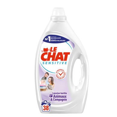 Lessive LE CHAT sensitive animaux et cie 38 lavages 1,71L