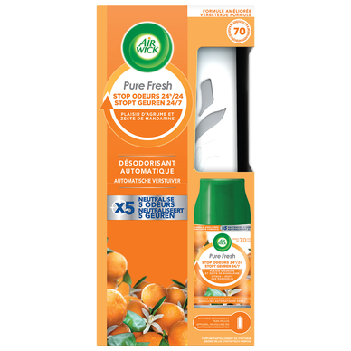Kit Désodorisant automatique Pure Fresh Plaisir d'agrume AIR WICK, 250ml