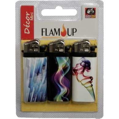 Briquets à pierre curve mini décor FLAM'UP, x3