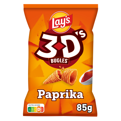 Biscuits apéritifs Saveur Paprika - LAY'S 3D'S BUGLES - 85g