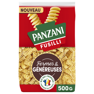 Pâtes FUSILLI Fermes et Généreuses blé Français PANZANI - 500g