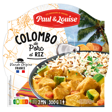 Plat cuisiné Colombo de porc, PAUL & LOUISE, barquette 300g