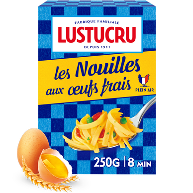 Pâtes Nouilles Alsaciennes aux oeufs LUSTUCRU, 250g