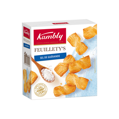 Snacks feuilletés beurre Feuillety's sel/Guérande KAMBLY 80g