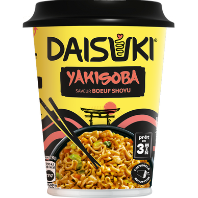 Nouilles Instantanées saveur boeuf shoyu 1 portion DAISUKI 93g