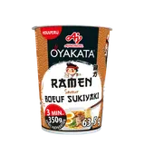 Nouilles instantanées boeuf sukiyaki OYAKATA en cup 63,5g