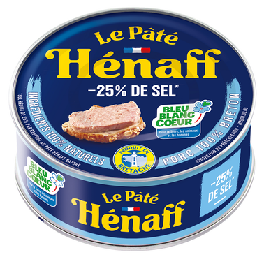 Pâté de porc au sel de gérande bleu blanc coeur HENAFF, 154g