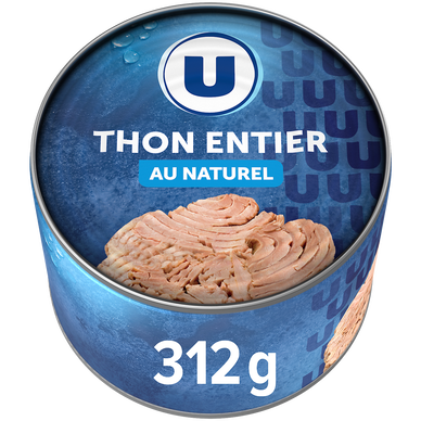 Thon entier listao naturel pêche ligne  312g