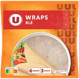 Wraps de blé souples x6 370g
