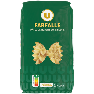 Pâtes Farfalle qualité supérieure, sachet de 1kg