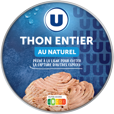 Thon entier listao pêché à la ligne  boîte de 215g