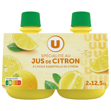 Jus de citron jaune  2x12,5cl