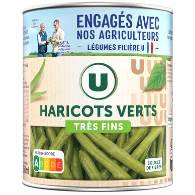 Haricots verts très fins - Boîte de 440g net égoutté
