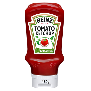 Tomato ketchup HEINZ "Top Down", flacon souple de 460g