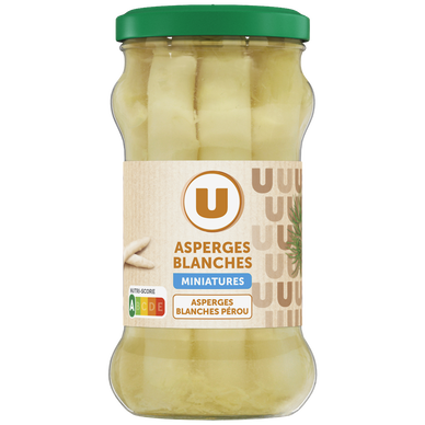 Asperges blanches miniatures  - Bocal de 110g net égoutté